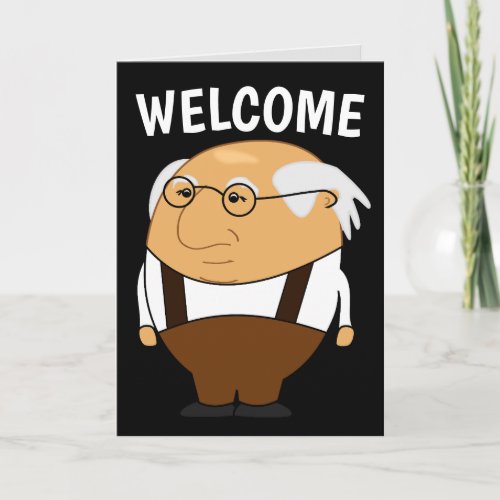 FUNNY OLD MAN BIRTHDAY OVER THE HILL GREETING  CARD