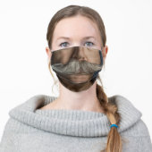 funny old man moustache adult cloth face mask (Worn)