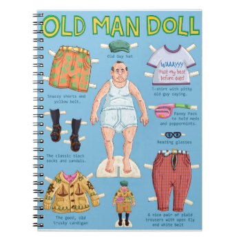 FUNNY Old MAN Paper Doll. Notebook