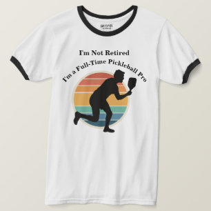 Funny Old Man Pickleball Paddle Player Retro  T-Shirt