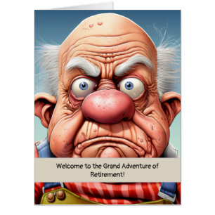 funny old man Retirement humor milestone Birthday Card