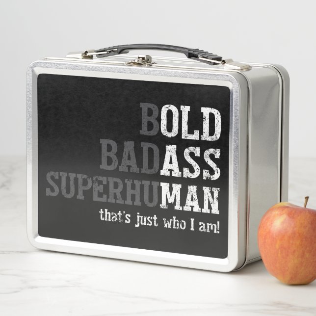 Funny Old Man Saying Gag Gift Dad Fathers Day Metal Lunch Box (In Situ)
