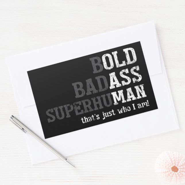 Funny Old Man Saying Gag Gift Dad Fathers Day Rectangular Sticker (Envelope)