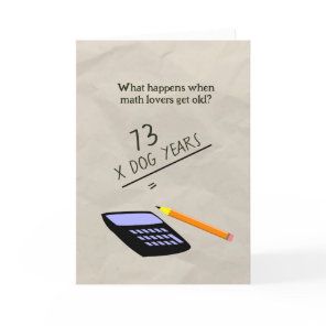 Funny Old Math Lover Accountant Teacher Birthday Card