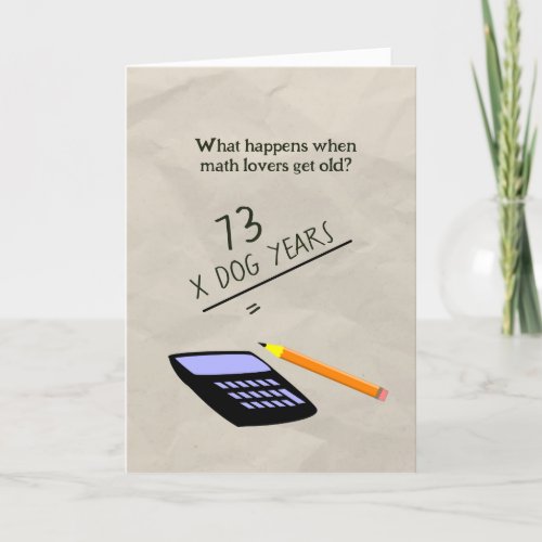 Funny Old Math Lover Accountant Teacher Birthday Card