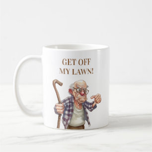 Funny Old Mean Man Cane Coffee Mug