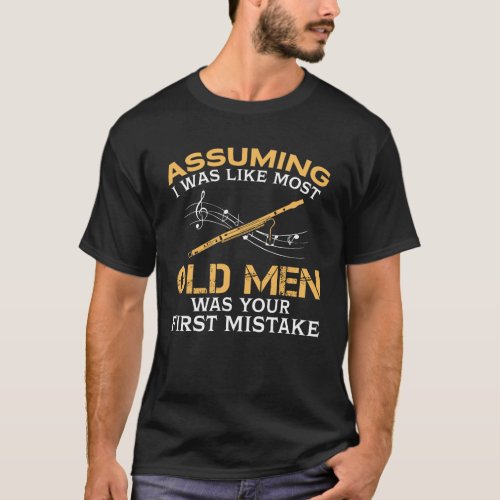 Funny Old Men Who Loves Bassoon T_Shirt