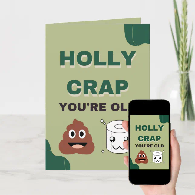 funny old men / women toilet humor birthday card | Zazzle