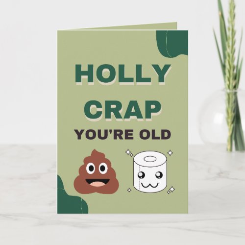 funny old men  women toilet humor birthday  card