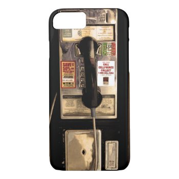 Funny Old Pay Phone Iphone 8/7 Case by LeftBrainDesigns at Zazzle