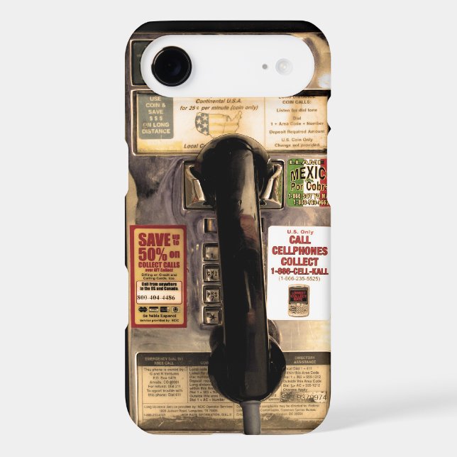 Funny Old Pay Phone Case-Mate iPhone Case (Back)