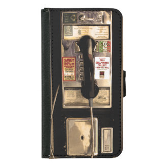 Funny Old Pay Phone Samsung Galaxy S5 Wallet Case