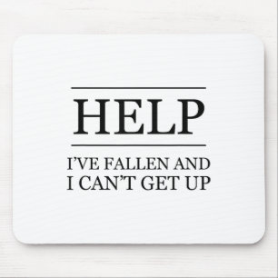 Funny Old People Clothing Help I've Fallen And I C Mouse Pad