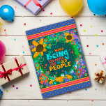 Funny Old People Floral Fun Birthday Inspirivity Card<br><div class="desc">Unique Colorful Floral Funny Old People Birthday Card. The bright colors and trendy artwork will put your birthday girl in the spirit to celebrate this milestone birthday. Fun Fact: This fun card was created the night before my BIG 5-O birthday, ! To see more of my daily inspirational artwork check...</div>