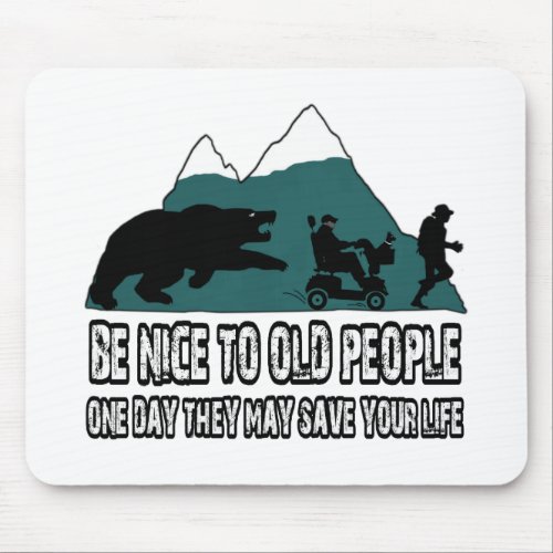 Funny old people mouse pad