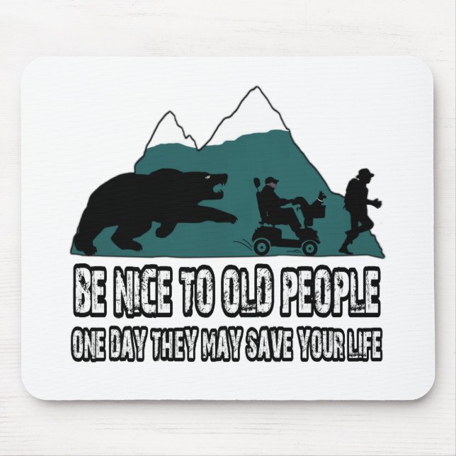 Funny old people mouse pad (Front)