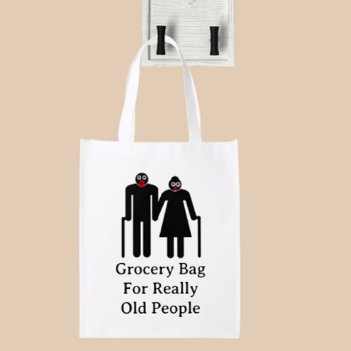Funny Old Peoples  Grocery Bag