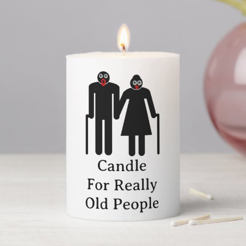 Funny Old Peoples  Pillar Candle