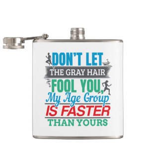 Funny Old Runner - Faster Age Group Running Flask