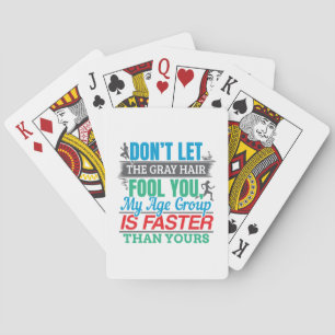 Funny Old Runner - Faster Age Group Running Poker Cards