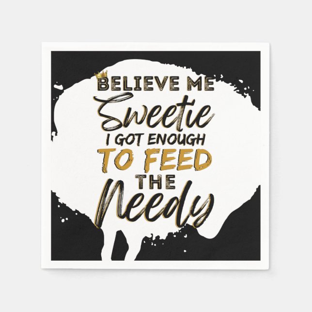 Funny Old School 90's Hip Hop Birthday/Baby Shower Napkins (Front)