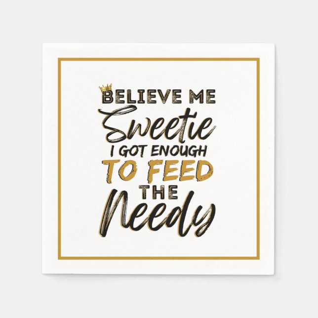 Funny Old School 90's Hip Hop Birthday/Baby Shower Napkins (Front)