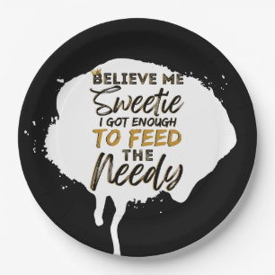 Funny Old School 90's Hip Hop Birthday/Baby Shower Paper Plates