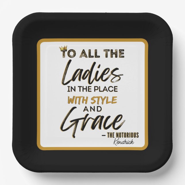 Funny Old School 90's Hip Hop Birthday/Baby Shower Paper Plates (Front)