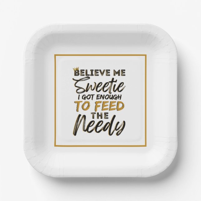 Funny Old School 90's Hip Hop Party Urban Paper Plates (Front)