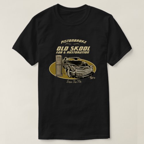 Funny Old Skool Restorations Any Name Style T_Shirt