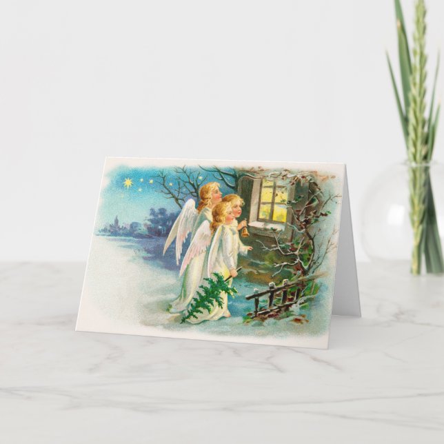 Funny Old Time Christmas Greeting Holiday Card (Front)