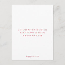 Funny Older Sibling Pancakes Happy Birthday Card