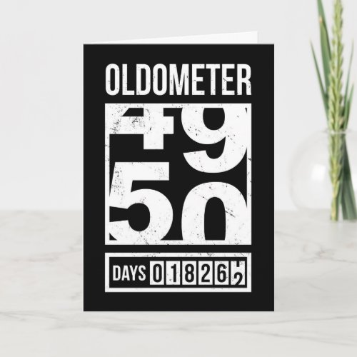 Funny Oldometer 50th Birthday Card, Sarcastic 