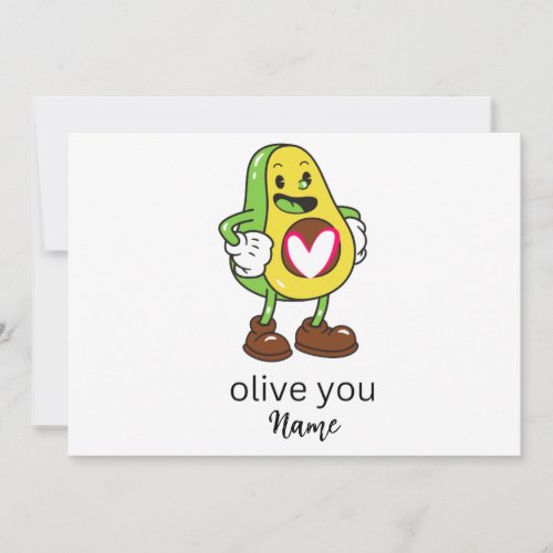 Funny Olive You Humor Add Name Customizable gift A Announcement