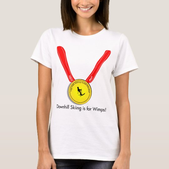 Funny Olympic Downhill Skiing Design T-Shirt