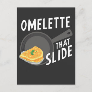 Funny Omelette Breakfast Lover Egg Food Pun Postcard
