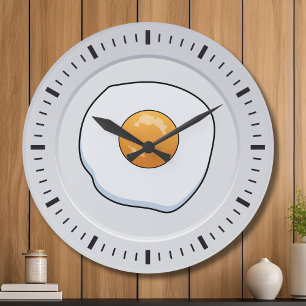 Funny Omelette Kitchen Wall Clock – Breakfast Fun