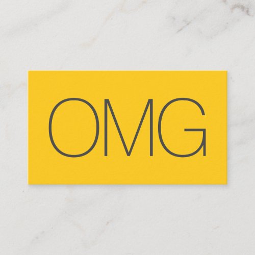 Funny OMG Young Adult Deep Yellow Business Card