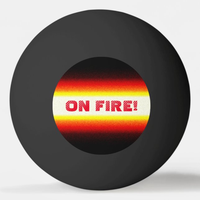 Funny ON FIRE Smack Talk Red Black Ping-Pong Ball (Front)