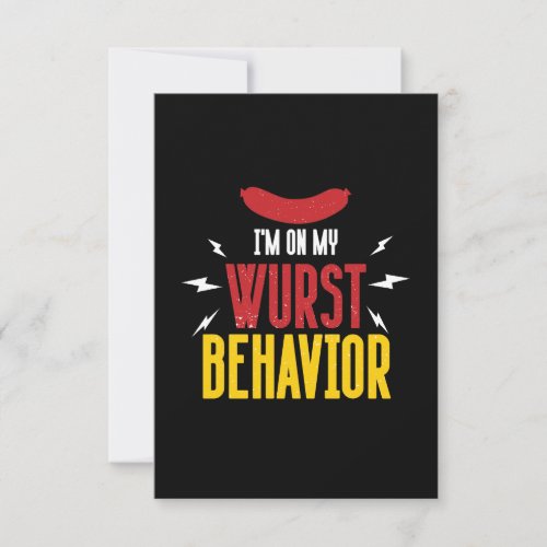 Funny On Wurst Behavior Oktoberfest Card