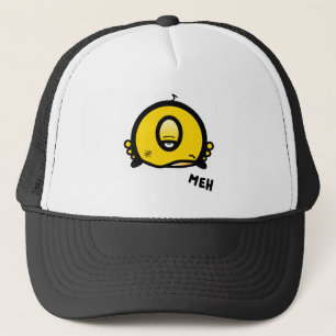 Funny One-Eyed Cartoon “Meh” Trucker Hat
