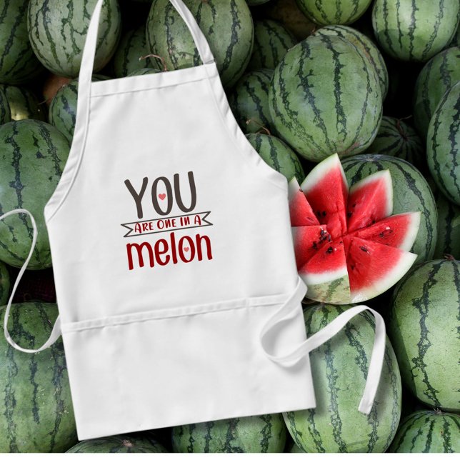 Funny One in a Melon Valentines Day Quote Adult Apron (Creator Uploaded)