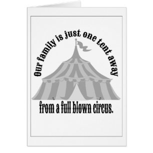 Funny One tent away Circus Cards