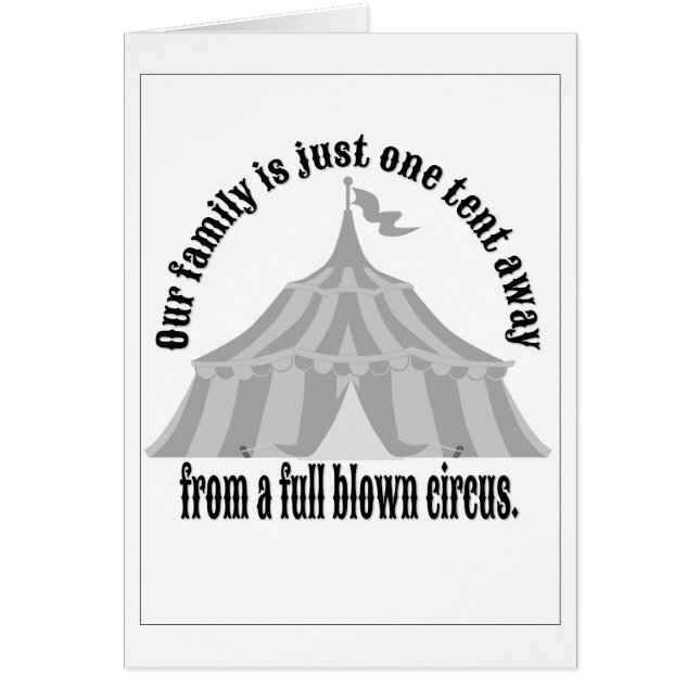 Funny One tent away Circus Cards (Front)