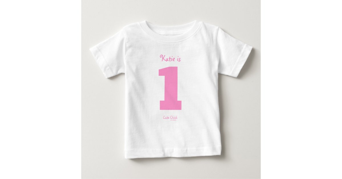 Funny One Year Old Baby Girl 1st Birthday Party Baby TShirt Zazzle