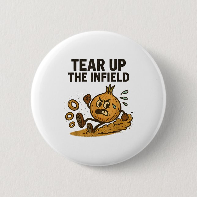 Funny Onion Rings Baseball Base Infield Glove Soft Button (Front)