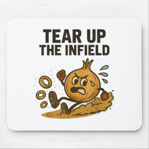 Funny Onion Rings Baseball Base Infield Glove Soft Mouse Pad