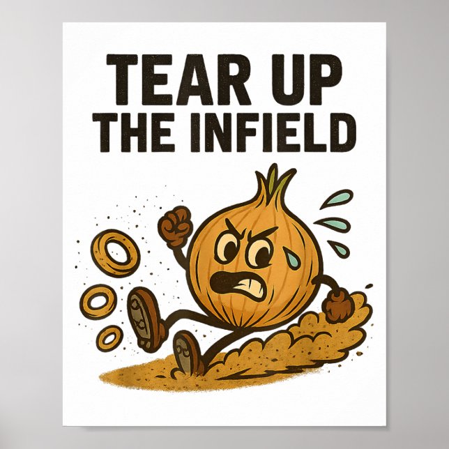 Funny Onion Rings Baseball Base Infield Glove Soft Poster (Front)