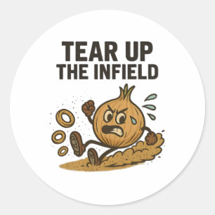 Funny Onion Rings Sell Se Infield Glove Softll Gif Classic Round Sticker