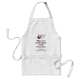 Funny Onion Shakespeare Quote Fun Hand-Illustrated Adult Apron